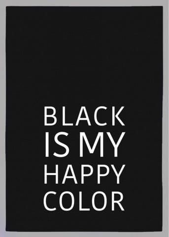 Geschirrtuch - Black is my Happy Color - schwarz-weiss - Mirilo Shop