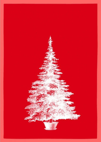 Geschirrtuch - Weihnachtsbaum - rot-weiss - Mirilo Shop
