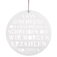 Runde Hängedeko mit Text von Räderdesign