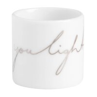 Windlicht mit Text von Räder Design