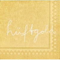 Serviette mit Text Hüftgold von Räder Design