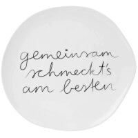 Teller mit Text Gemeinsam schmeckts am besten von...