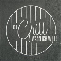 Serviette mit Text ich grill wann ich will von Räder...