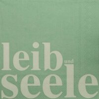 Serviette mit Text Leib und Seele von Räder Design