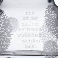 Räder Design Glasvase „Mut ist der...