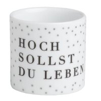 Windlicht mit Text hoch sollst du leben von Räder...