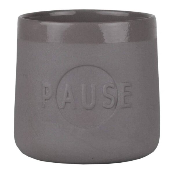 Becher mit Text Pause