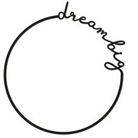 Runde Hängedeko mit Text dream big von Eulenschnitt