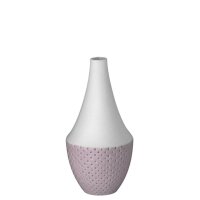 Vase in Weiß und Rosa mit strukturierter...