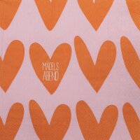 Serviette mit Herzen Motiv und Text Mädelsabend von...