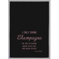 Geschirrtuch mit Text I only drink champagne on two...