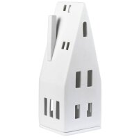 weißes Lichthaus mit Spitzdach von Räder Design