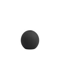Storefactory Kerzenhalter Vena schwarz – Keramik 9 cm
