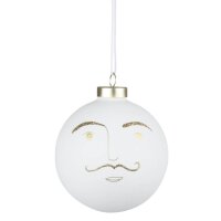 hängende weiße Kugel mit Gesicht von...