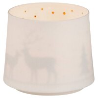 Windlicht mit Reh Motiv beleuchtet von Räder Design