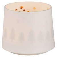 Windlicht mit Tannen Motiv beleuchtet von Räder Design