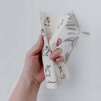 Schwammtuch mit Kaninchen Motiv von Eulenschnitt