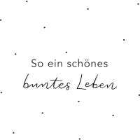 Sticker mit Spruch Buntes Leben von Eulenschnitt