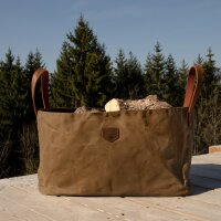 Alaskan Maker Feuerholztasche aus Canvas und Leder...