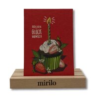 Postkarte mit T&ouml;rtchenmotiv und Text Herzlichen...