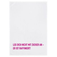 Geschirrtuch mit Text Leg dich nicht mit Zucker an von 17;30