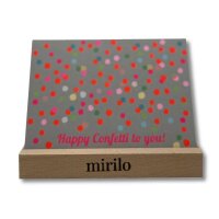 Postkarte mit buntem Motiv und Text Happy Confetti to you!