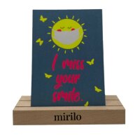 Postkarte mit Sonnenmotiv und Text i miss your smile