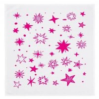 Serviette mit Motiv pinke Sterne von 17;30