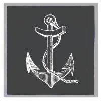Serviette mit Motiv Anker von 17;30