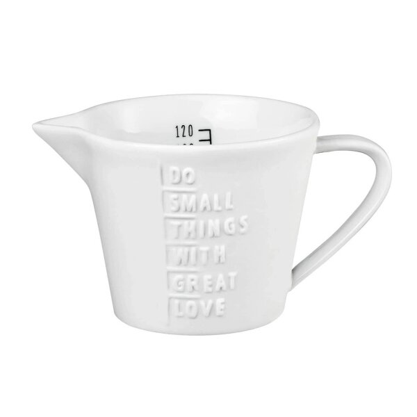Messbecher mit Text Do small things with great love von Räder Design