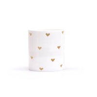 Becher der Vielfalt mit Motiv goldene Herzchen von...