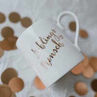 Eulenschnitt Tasse „Lieblingsmensch“ – Porzellan 350 ml