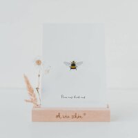 Postkarte mit Bienenmotiv und Text pass auf dich auf von...