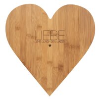 Holzherz mit Text Liebe geht durch den Magen von...