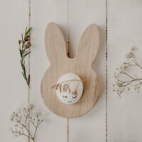 Eulenschnitt Eierbecher „Hase“ aus Buchenholz