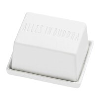 Butterdose mit Text Alles in Buddha von Räder Design