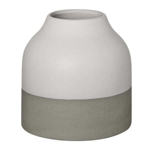 zweifarbige Vase in weiß und grau von Räder Design