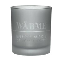 Glas mit Text Wärme von Räder Design