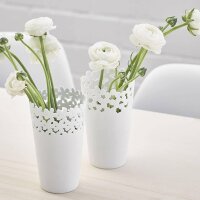 weiße Vase mit Blütenmuster von Räder...