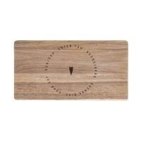 Holzbrettchen mit Text Guten Tag in mehreren Sprachen von...