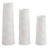 Set aus 3 Vasen mit geprägtem Text