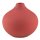 runde, rote Vase mit Perlenmuster von RäderDesign